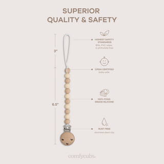 Comfy Cubs Baby Pacifier Clips