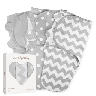 Comfy Cubs Easy Swaddle Blanket, 3 Pack