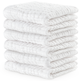 Comfy Cubs Muslin Baby Washcloths 6 pk