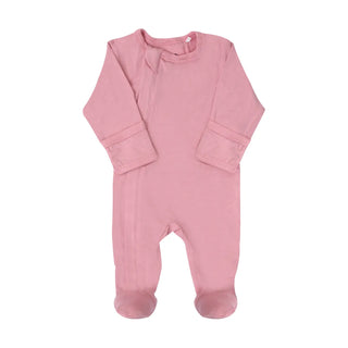 Coccoli Modal Solid Zipper Footie S1 Silver Pink / 1M - 4