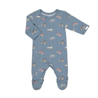 Coccoli Modal Zipper Footie F1 Cars Steel / 1M - 1