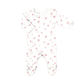 Coccoli Modal Zipper Footie F1 Flowers Cream / 1M - 4