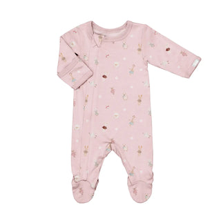 Coccoli Modal Zipper Footie F1 Plush Lt Pink / 1M - 3