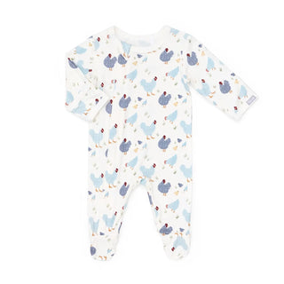 Coccoli Modal Zipper Footie S1 Chickens Cream / 1M - 2