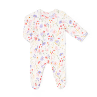 Coccoli Modal Zipper Footie S1 Flowers Cream / 1M - 3