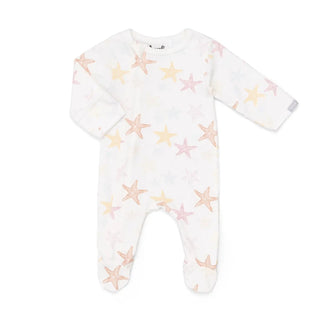 Coccoli Organic Cotton Modal Zipper Footie S2 Starfish Cream / 1M - 1