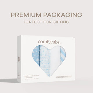 Comfy Cubs Muslin Swaddle Blankets 4pk - 25