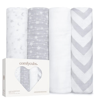 Comfy Cubs Muslin Swaddle Blankets 4pk - 11