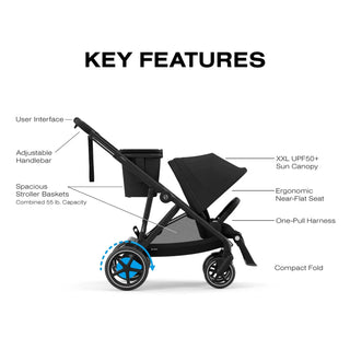 Cybex e-Gazelle S Electronic Assist Single-to-Double Stroller - 6
