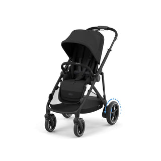 Cybex e-Gazelle S Electronic Assist Single-to-Double Stroller Black Frame with Moon Black Seat - 12