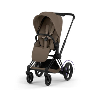 Cybex e-PRIAM Stroller Matte Black Frame/Coconut Brown Lux Seat - 18