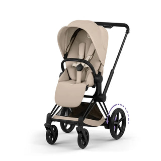 Cybex e-PRIAM Stroller Matte Black Frame/Cozy Beige Lux Seat - 14