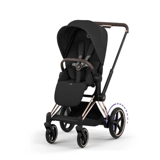 Cybex e-PRIAM Stroller Rose Gold Frame/Sepia Black Lux Seat - 7