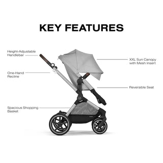 Cybex EOS Lux 2-in-1 Stroller Lava Grey - 16