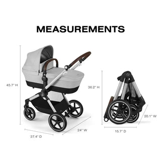 Cybex EOS Lux 2-in-1 Stroller Lava Grey - 17