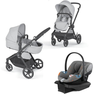 Cybex EOS Stroller + Aton G Infant Car Seat Travel System Black Frame/Lava Grey - 11