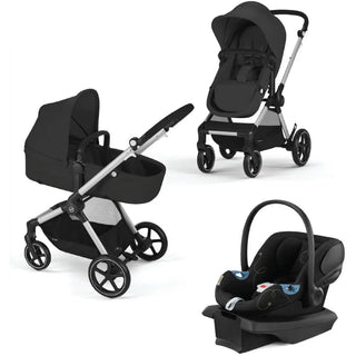 Cybex EOS Stroller + Aton G Infant Car Seat Travel System Black Frame/Moon Black - 10
