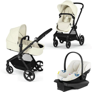 Cybex EOS Stroller + Aton G Infant Car Seat Travel System Black Frame/Seashell Beige - 8
