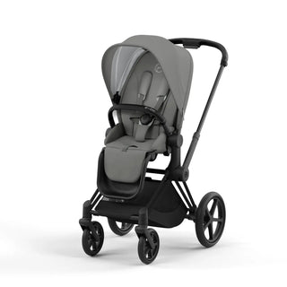 Cybex Priam4 Stroller | The Pump Station - Matte Black/Black + Soho Grey Seat Pack 17