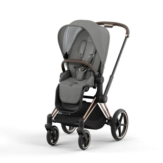 Cybex Priam4 Stroller | The Pump Station - Rose Gold/Brown + Soho Grey Seat Pack 13