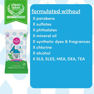 Dapple Baby Breast Pump Cleaner Wipes Fragrance Free 25ct - 5