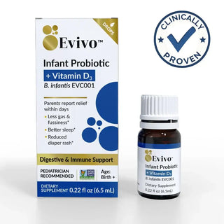 Evivo Infant Probiotic Drops w/ Vit D + Olive Oil 1 Bottle (4wk supply) - 1