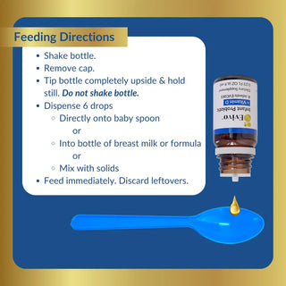 Evivo Infant Probiotic Drops w/ Vit D + Olive Oil 1 Bottle (4wk supply) - 3