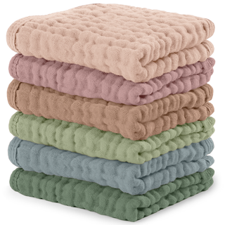 Comfy Cubs Muslin Baby Washcloths 6 pk
