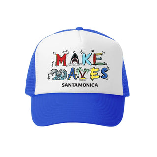 Grom Squad Trucker Hat Make Waves-Santa Monica Blue/White / Mini - 1