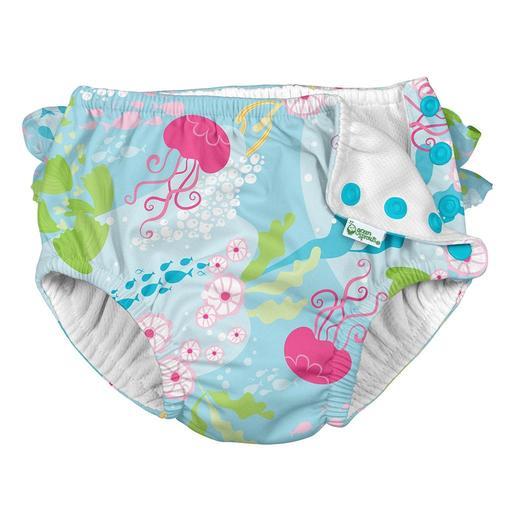 iPlay Ruffle Snap Reusable Absorbent Swimsuit Diaper - Just $18.95! Shop now at The Pump Station & Nurtury