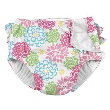iPlay Ruffle Snap Reusable Absorbent Swimsuit Diaper - Just $18.95! Shop now at The Pump Station & Nurtury