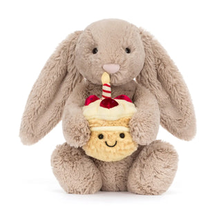 Jellycat Bashful Beige Bunny ’Birthday’ - 1