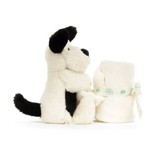 Jellycat Bashful Black & Cream Puppy Soother - 6