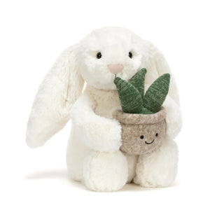 Jellycat Cream Bunny with Plant - 2