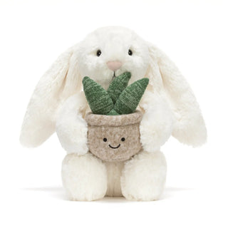 Jellycat Cream Bunny with Plant - 1