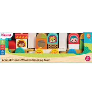 JTC Animal Friends Wooden Stacking Train 12m+ - 2
