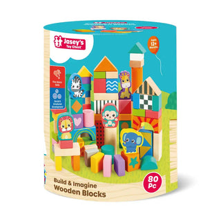 JTC Build & Imagine Wooden Blocks 18m+ - 2