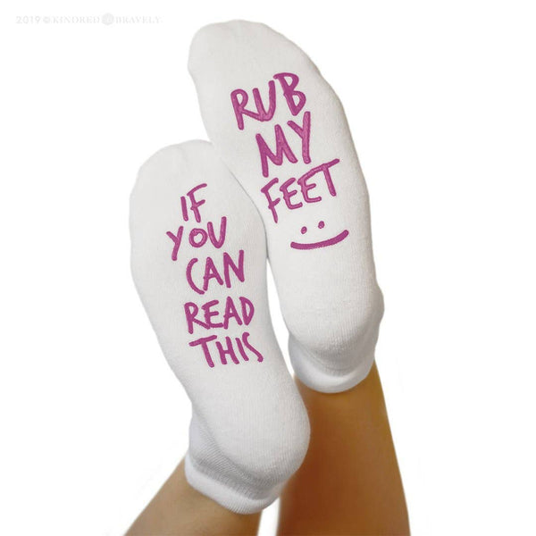 Kindred Bravely Labor and Delivery Inspirational Fun Non Skid Push Socks - Just $9.95! Shop now at The Pump Station & Nurtury