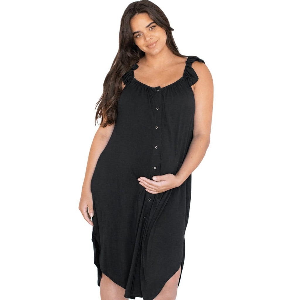 Kindred Bravely Ruffle Strap Labor & Delivery Gown
