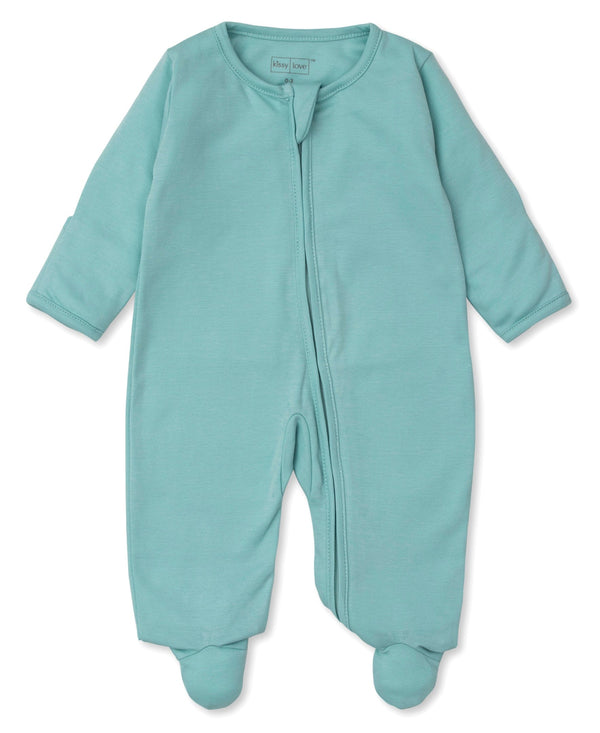 Kissy Kissy Turquoise Zip Infant Footie S1 - Just $46.95! Shop now at The Pump Station & Nurtury