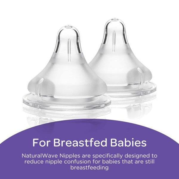 Lansinoh NaturalWAVE Silicone Baby Bottle Nipples - 2pk | Pump Station & Nurtury