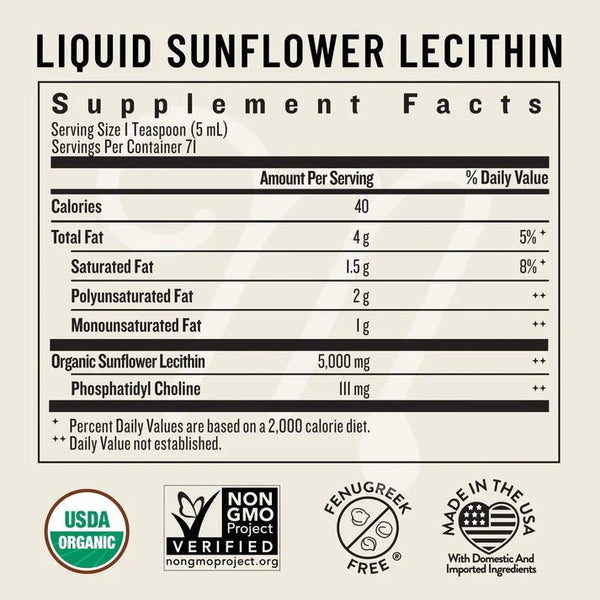 Legendairy Milk Organic Liquid Sunflower Lecithin 12 fl oz - Just $24.95! Shop now at The Pump Station & Nurtury