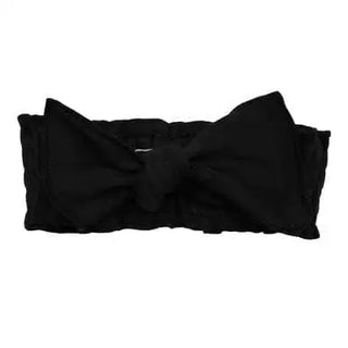 L’ovedbaby Organic Smocked Tie Headband Basics Black / 0-12m - 11