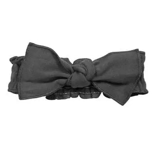 L’ovedbaby Organic Smocked Tie Headband Basics Gray / 0-12m - 4