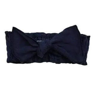 L’ovedbaby Organic Smocked Tie Headband Basics Navy / 0-12m - 7