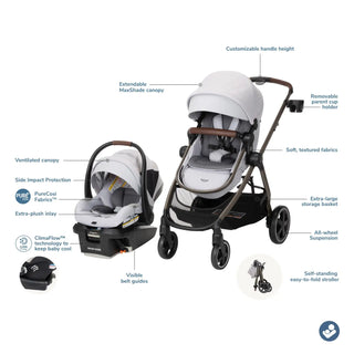 Maxi-Cosi Zelia Luxe+ 5-in-1 Modular Travel System Arctic Frost - 2