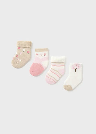 Mayoral 4 pc set socks F1 Baby Pink / 3M - 1