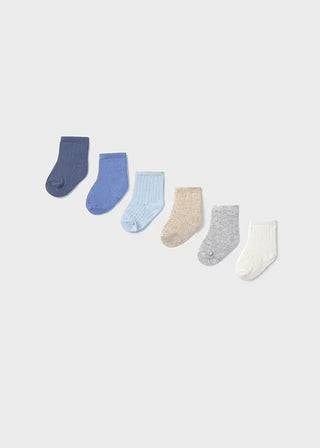 Mayoral 6 pc set socks F1 Blues / 3M - 4