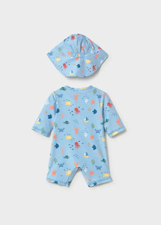 Mayoral Bathing Bodysuit with Hat S3 - 6
