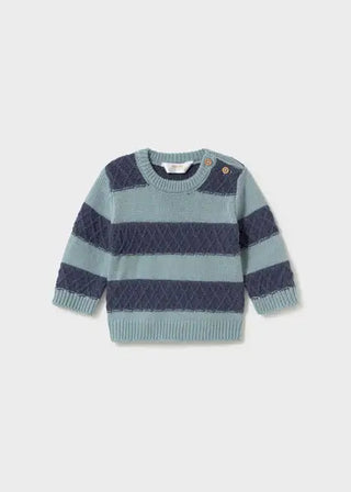 Mayoral Chunky Stripe Sweater F1 047 White / 2-4 (3-6m) - 1